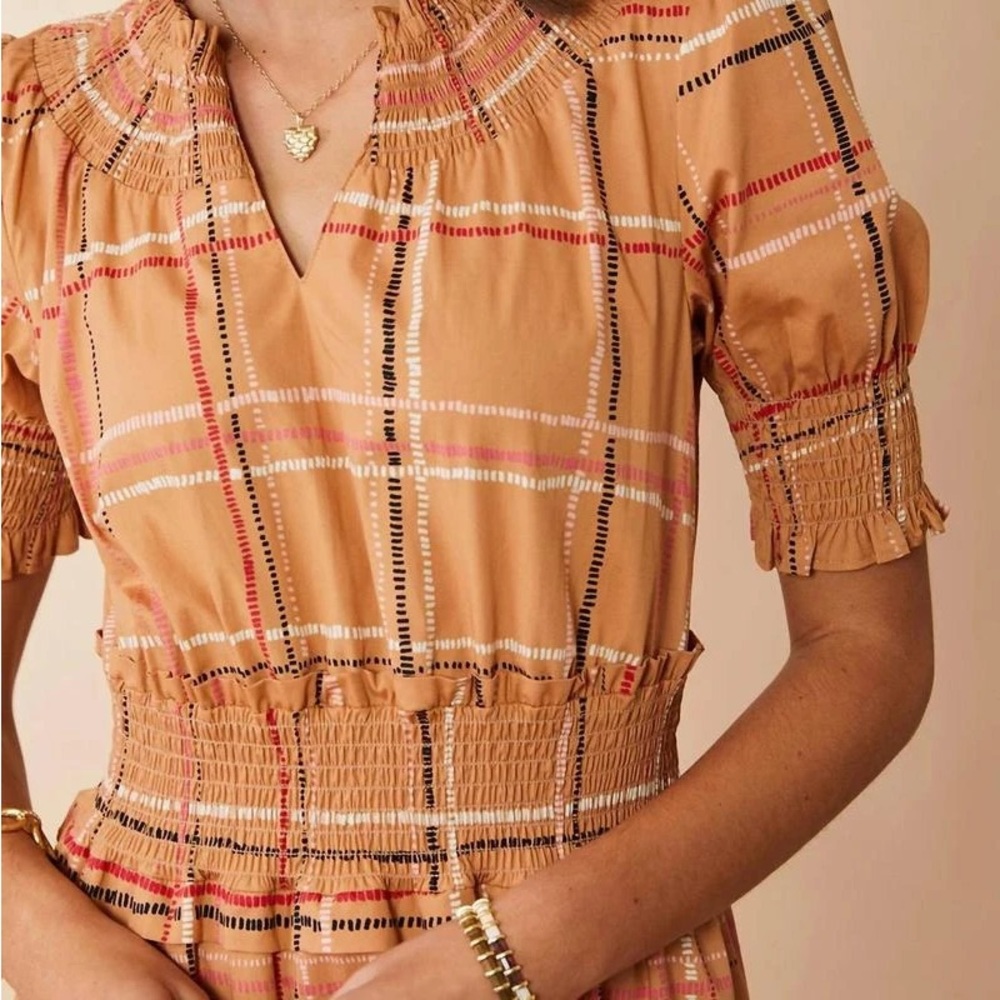 Spartina 449 Terracotta Check Maxi Dress - Picture 9 of 9